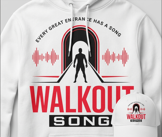 White Walkout Song hoodie and cap set